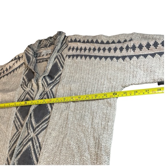 Size Large LUCKY BRAND Sweater LONG sleeved Tribal Taupe Olive Cardigan‎ NWT - Picture 9 of 11